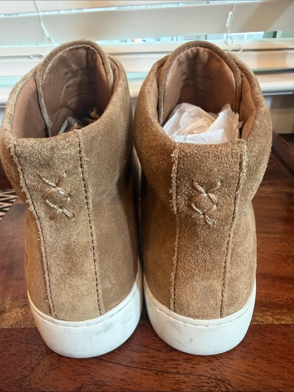 Frye -Suede Zip-Front Women’s Sneakers in Tan
